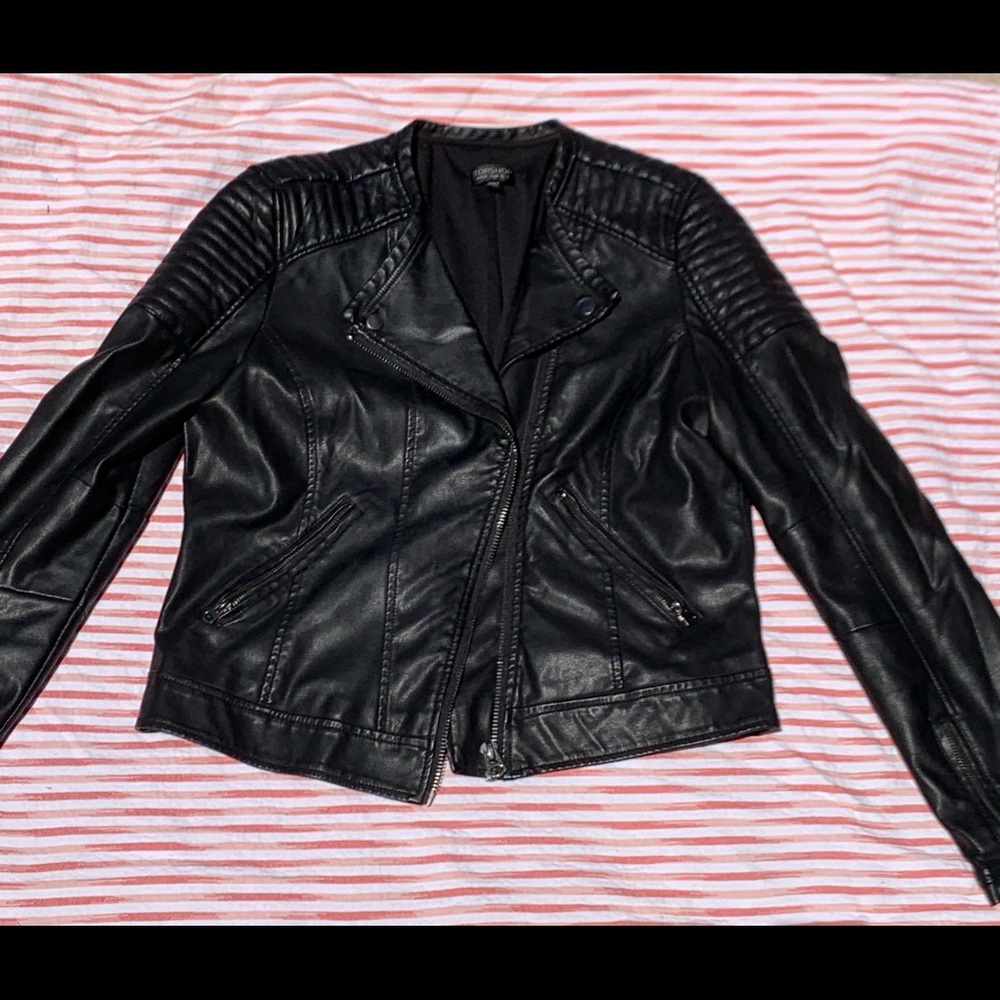 TOPSHOP Leather Biker Jacket